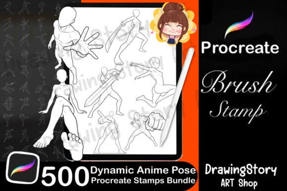 500 Dynamic Anime Pose Stamps: A Game-Changer for Digital Artists