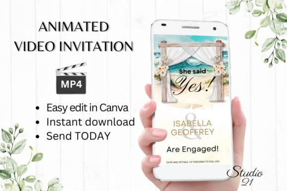 Beach Engagement Announcement W1301B: A Creative Digital Solution