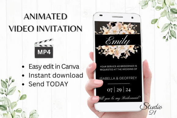 Boho Bridesmaid Proposal W3307M: A Guide to This Digital Invitation