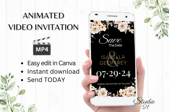 Boho Save the Date Notice W2303: Effortless Style for Your Invitations