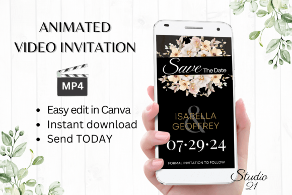 Boho Save the Date Notice W2307: A Fresh Take on Modern Elegance