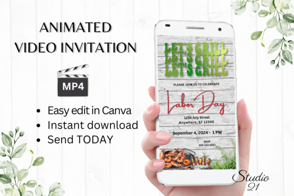 Effortless Labor Day BBQ Invitations with Digital Templates