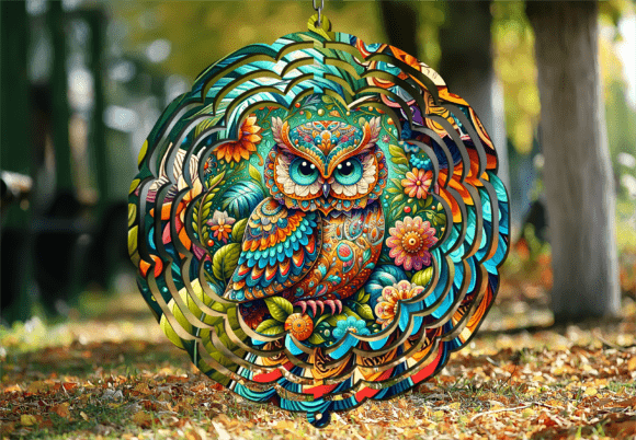 Psychedelic Colorful Owl Wind Spinner: A Designer's Guide